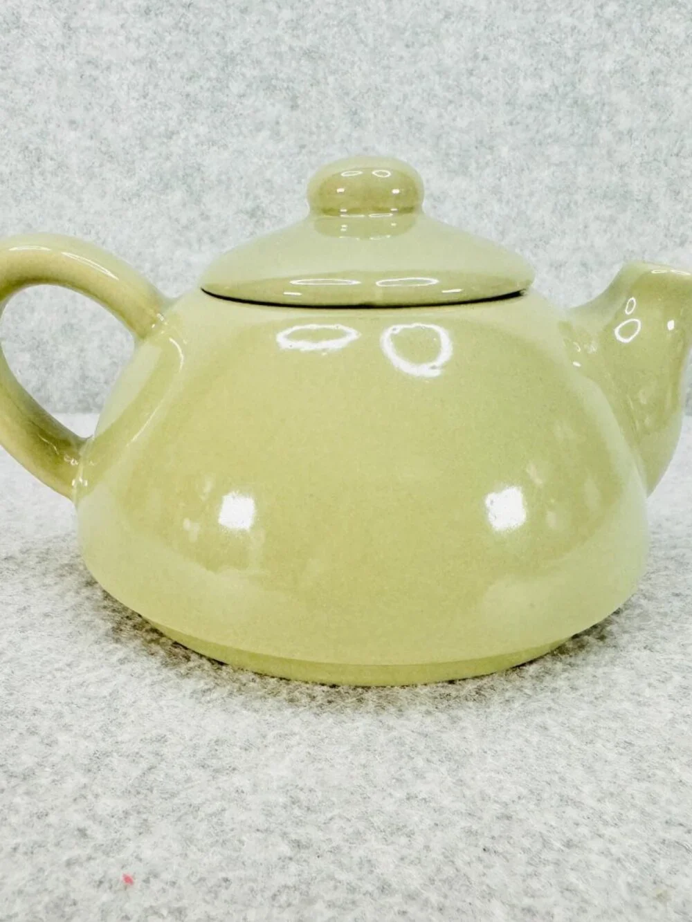 Pier 1 Tea For One Stoneware Stacking Cup and Teapot w Lid Green